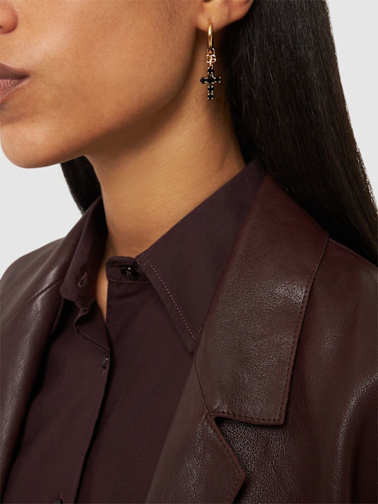 Dolce&Gabbana: Cross pendant earrings - women_1 | Luisa Via Roma