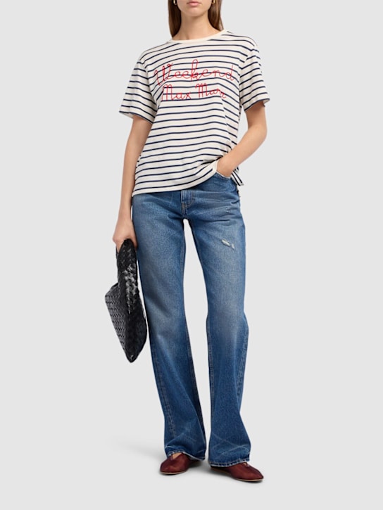 Weekend Max Mara: Olga embroidered cotton jersey t-shirt - women_1 | Luisa Via Roma