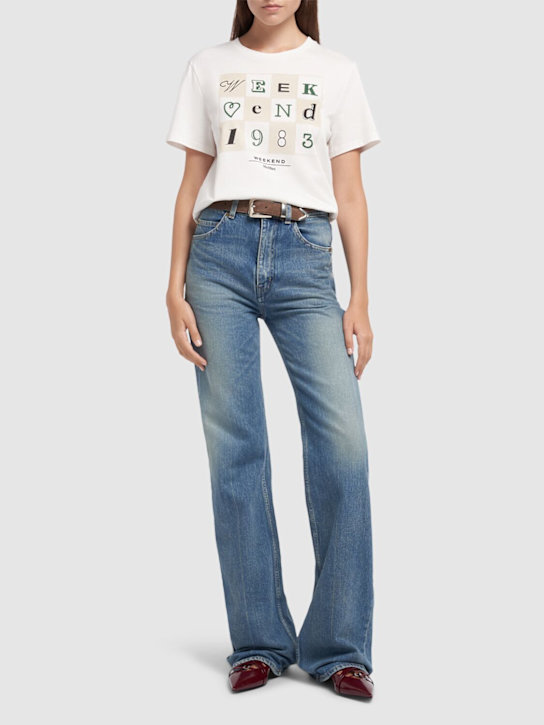 Weekend Max Mara: Teiera printed jersey cotton t-shirt - women_1 | Luisa Via Roma