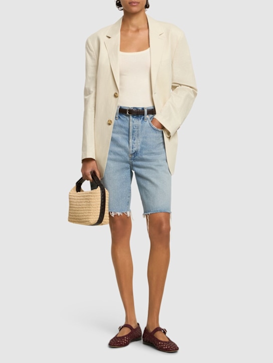 Agolde: 90's denim shorts - Blue - women_1 | Luisa Via Roma