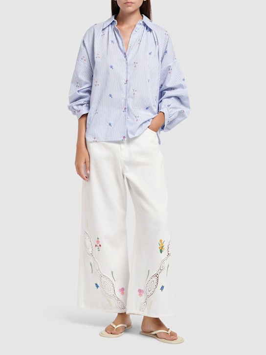 Weekend Max Mara: Gilly embroidered poplin shirt - women_1 | Luisa Via Roma