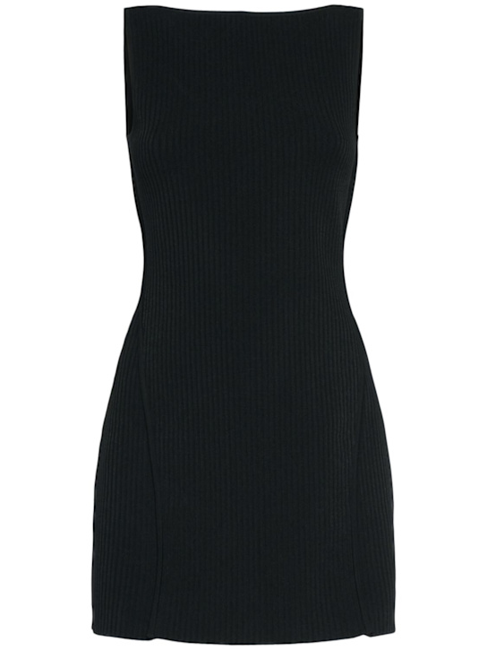 Monviso shiny stretch viscose mini dress - Thumbnail 1