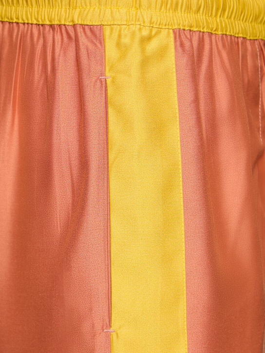 Bode: Satin field shorts - Orange/Pink - men_4 | Luisa Via Roma