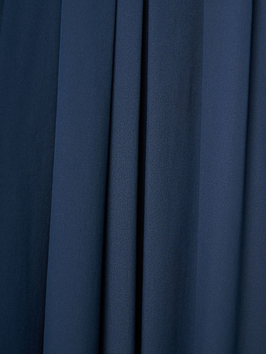 'S Max Mara: Moira poplin midi dress - Navy - women_4 | Luisa Via Roma