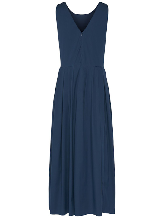 'S Max Mara: Moira poplin midi dress - Navy - women_3 | Luisa Via Roma
