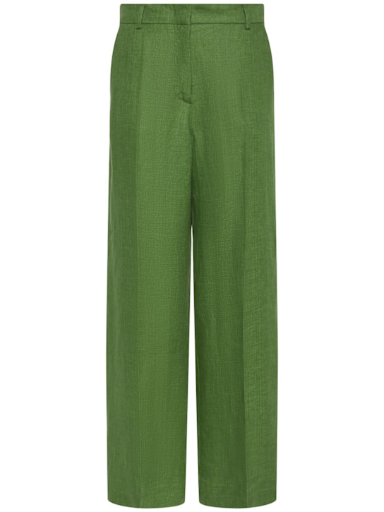 Weekend Max Mara: Malizia linen canvas wide pants - women_0 | Luisa Via Roma