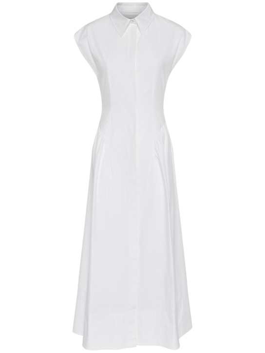 Sportmax: Fabiana poplin shirt dress - women_0 | Luisa Via Roma