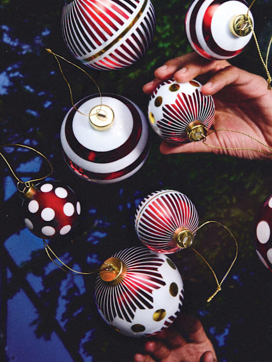 Alessi: Set of 2 Delight glass ornaments - ecraft_1 | Luisa Via Roma
