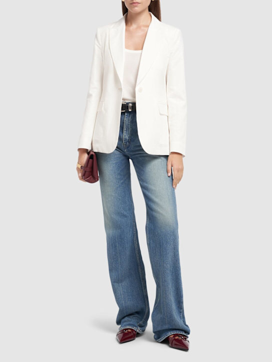 Quito cotton & linen canvas wide jacket - Thumbnail 2