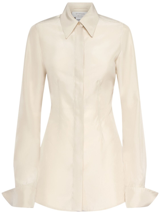 Teoria12 viscose canvas fitted shirt