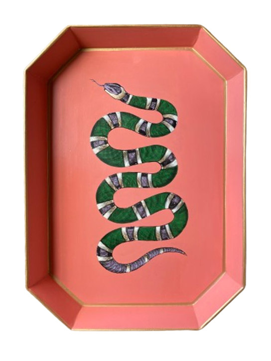 Les Ottomans: Iron hand painted tray - ecraft_0 | Luisa Via Roma