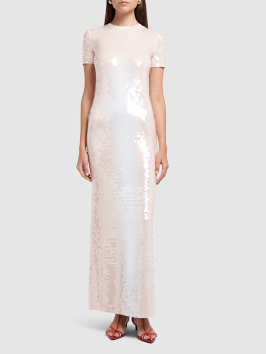 Sportmax: Ranghi テクニカルジャージー ミディドレス - women_1 | Luisa Via Roma