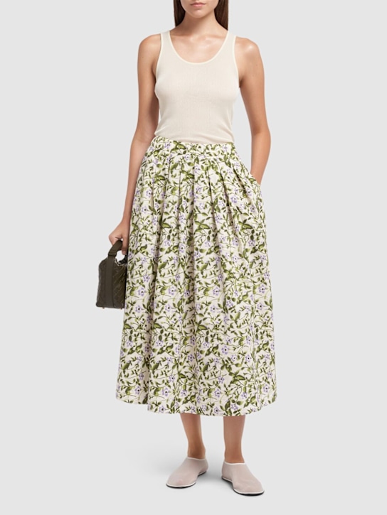 Weekend Max Mara: Orme embroidered poplin midi skirt - women_1 | Luisa Via Roma