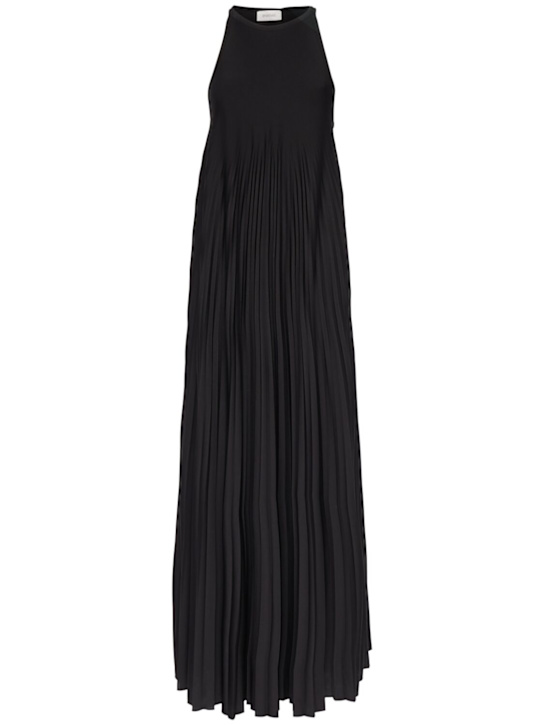 Sportmax: Verdier fluid plisse long dress - women_0 | Luisa Via Roma