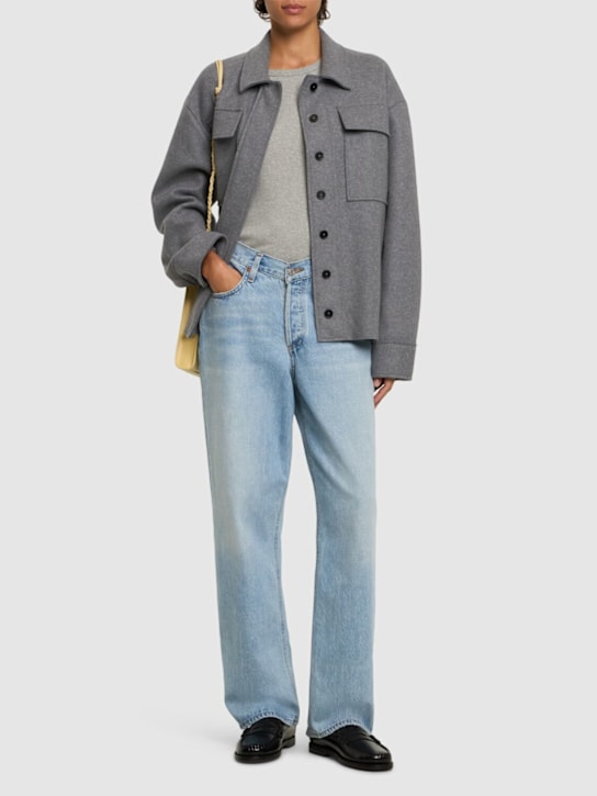 Agolde: V-waist Baggy cotton jeans - women_1 | Luisa Via Roma