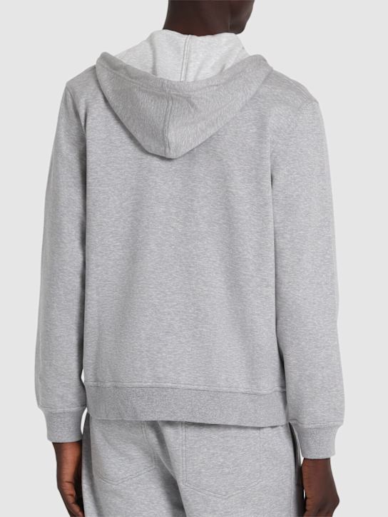 Brunello Cucinelli: Leisure zipped sweatshirt - Grey - men_2 | Luisa Via Roma