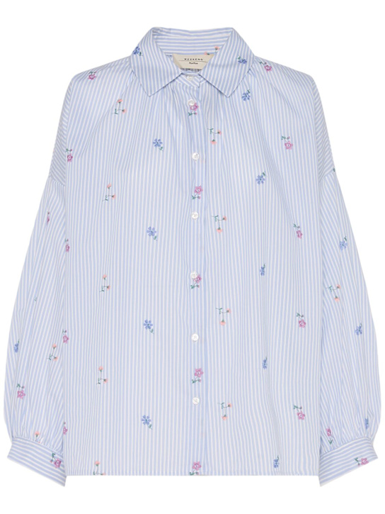 Weekend Max Mara: Gilly embroidered poplin shirt - women_0 | Luisa Via Roma
