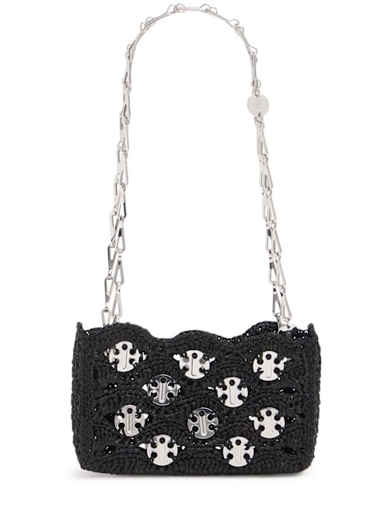 Rabanne: Nano 1969 embroidered raffia bag - women_0 | Luisa Via Roma