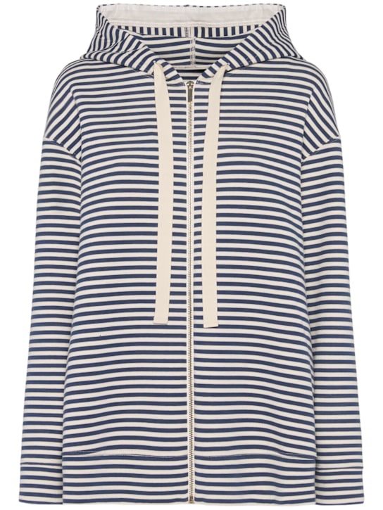 'S Max Mara: Doria scuba jersey zip hoodie - women_0 | Luisa Via Roma