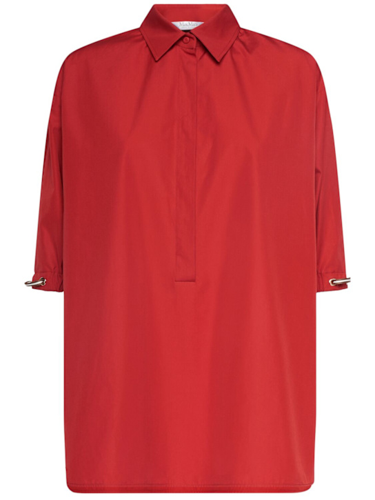 Max Mara: Teano poplin shirt - women_0 | Luisa Via Roma