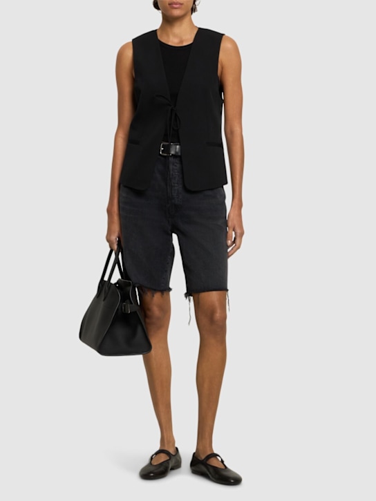 Agolde: 90's denim shorts - Black - women_1 | Luisa Via Roma