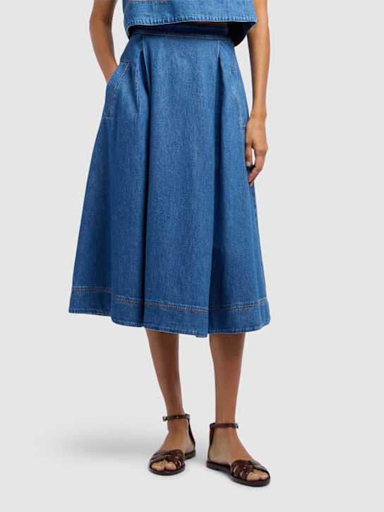 Max Mara: 10mm Doubleflat leather sandals - women_1 | Luisa Via Roma