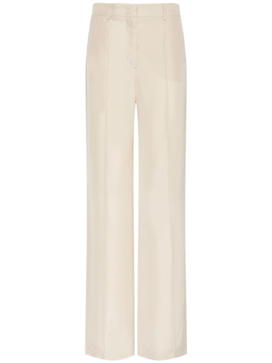 Sportmax: Pantaloni larghi Orario in tela di viscosa - women_0 | Luisa Via Roma