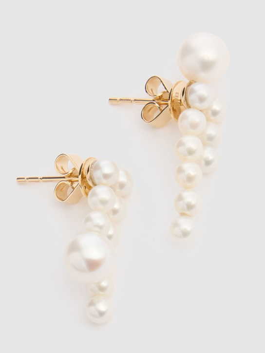 Sophie Bille Brahe: La Valse Deux Temps drop earrings - Pearl - women_1 | Luisa Via Roma