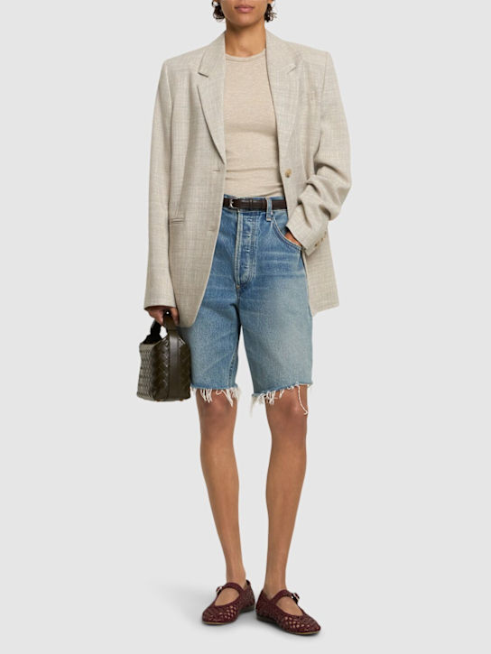 CITIZENS OF HUMANITY: Ayla high rise knee length shorts - women_1 | Luisa Via Roma