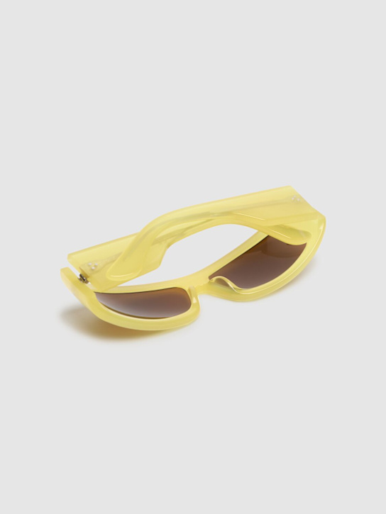 Port Tanger: Hads acetate sunglasses w/ tobacco lens - Yellow - men_3 | Luisa Via Roma