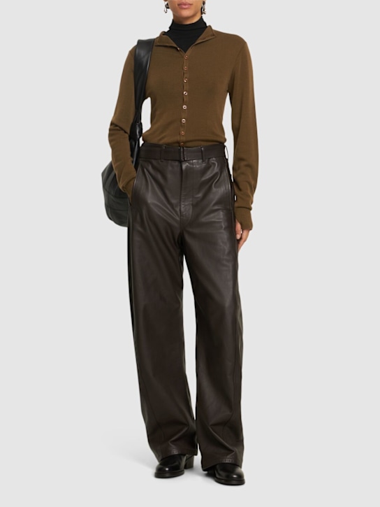 Lemaire: Seamless wool knit fitted cardigan - women_1 | Luisa Via Roma