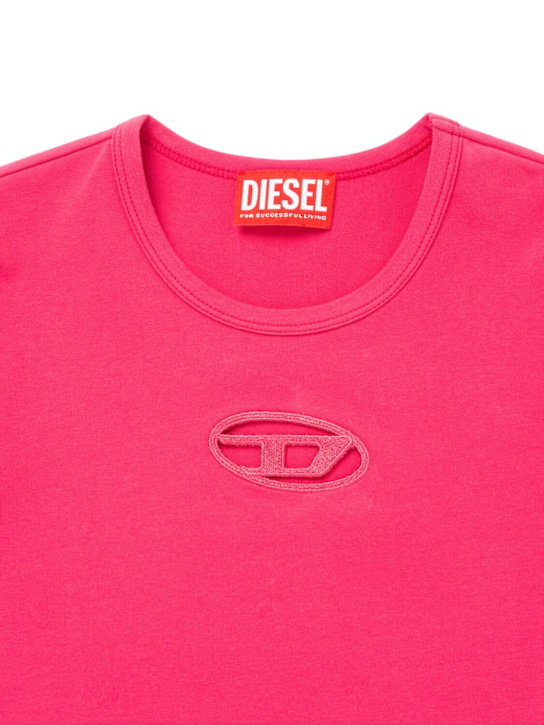 Diesel Kids: Stretch cotton t-shirt w/logo - kids-girls_1 | Luisa Via Roma