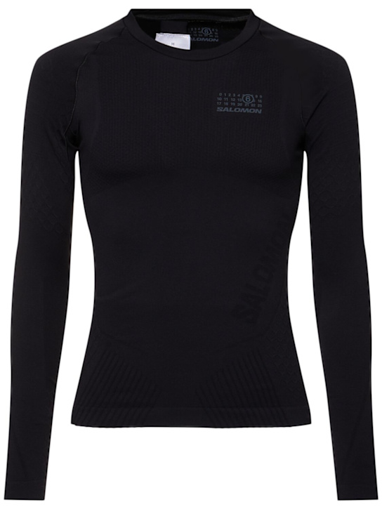 MM6 Maison Margiela: MM6 X Salomon long sleeve top - men_0 | Luisa Via Roma