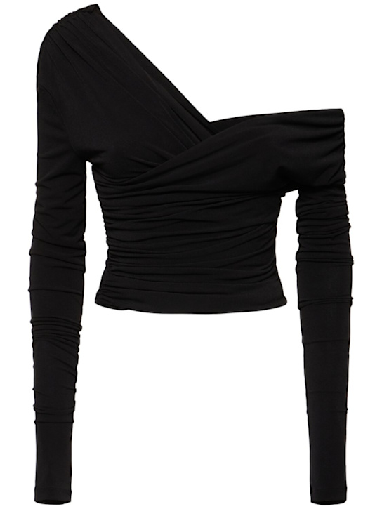 The Andamane: Trixie ドレープジャージーセーブルトップ - women_0 | Luisa Via Roma