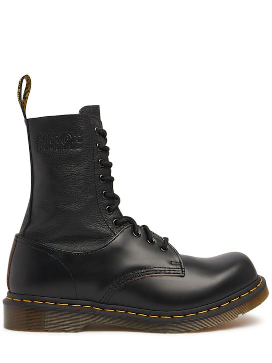 MM6 Maison Margiela: Dr Martens x MM6 10 Eye 1460 boots - men_0 | Luisa Via Roma