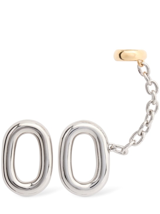 Rabanne: Link mismatched stud earrings - women_0 | Luisa Via Roma