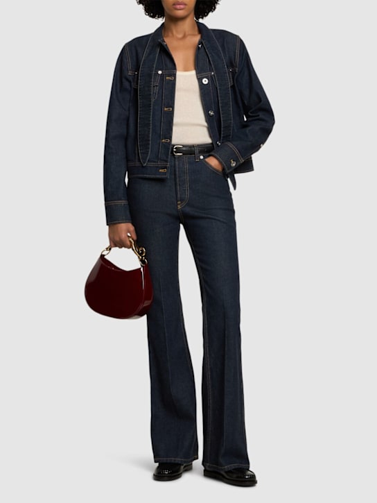 Lanvin: Denim high rise straight jeans - women_1 | Luisa Via Roma