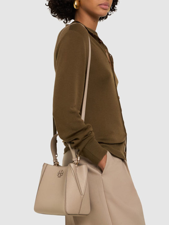 Tory Burch: Small McGraw leather bucket bag - women_1 | Luisa Via Roma
