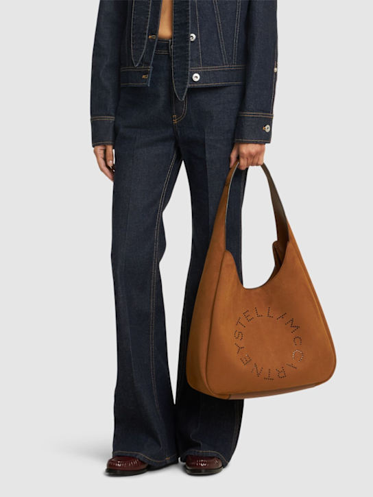 Stella McCartney: Logo合成皮革托特包 - women_1 | Luisa Via Roma