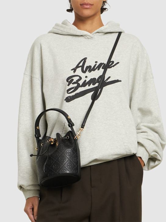 Tory Burch: Mini T Monogram leather bucket bag - women_1 | Luisa Via Roma