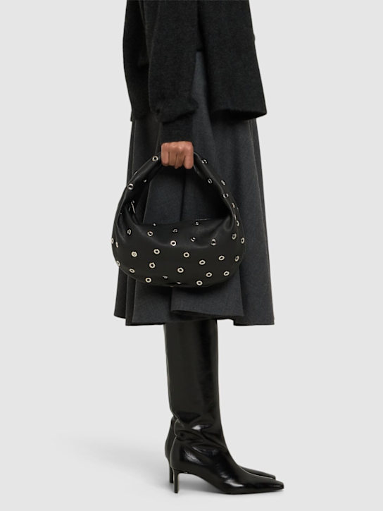 Khaite: Medium Olivia studded leather hobo bag - women_1 | Luisa Via Roma