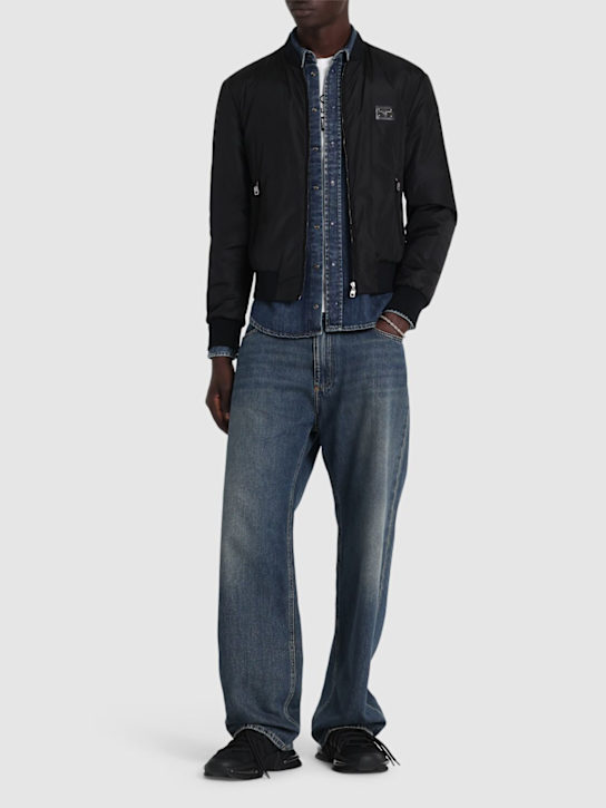 Dolce&Gabbana: Essential logo casual jacket - Black - men_1 | Luisa Via Roma