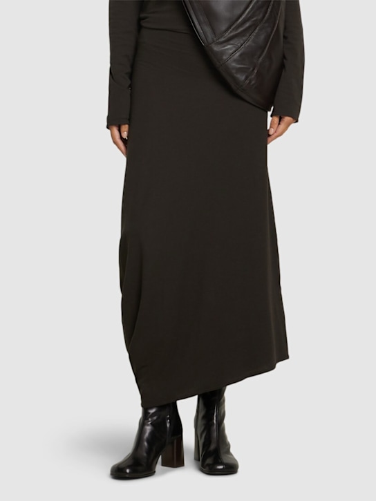 Lemaire: 80mm Anatomic leather boots - Black - women_1 | Luisa Via Roma