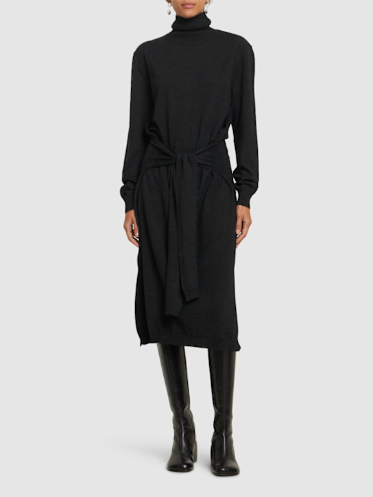 Lemaire: Wool blend knit midi dress - women_1 | Luisa Via Roma