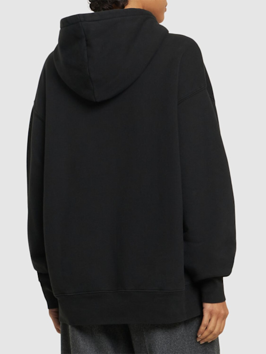 ANINE BING: Alto logo sweatshirt hoodie - Black - women_2 | Luisa Via Roma