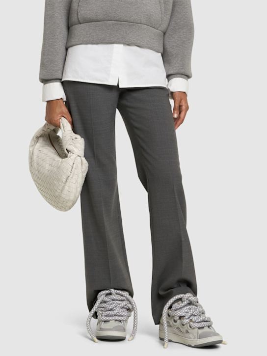 30mm curb leather & mesh sneakers - Lanvin - Women  | Luisaviaroma