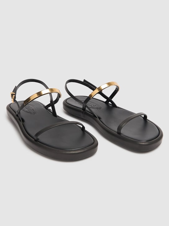Tod's: Baretta sporty leather sandals - Black - women_2 | Luisa Via Roma