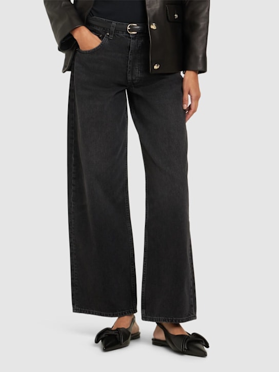 ANINE BING: 10mm Nina leather slingback flats - women_1 | Luisa Via Roma