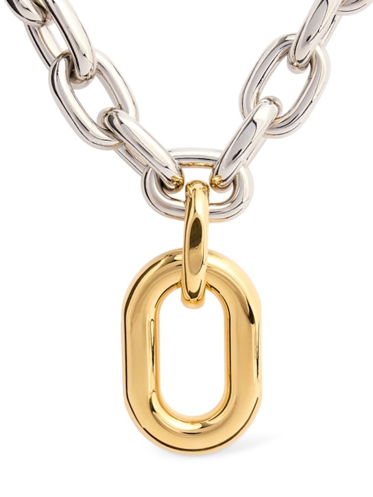Rabanne: Link collar necklace - Silver/Gold - women_0 | Luisa Via Roma