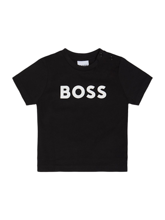 Boss: コットンジャージーTシャツ - kids-boys_0 | Luisa Via Roma